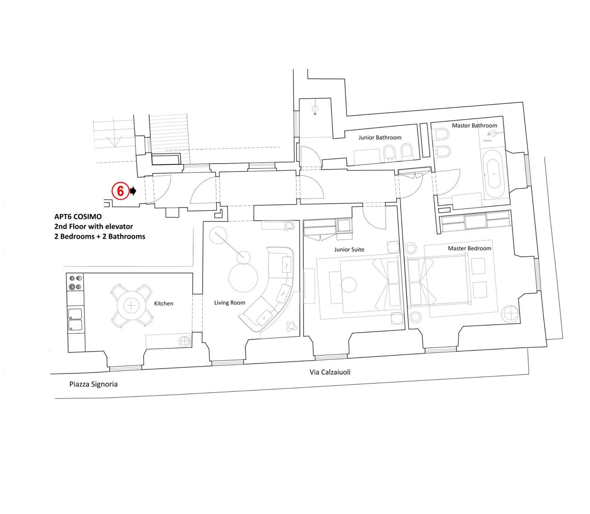 Apartments Florence - Palazzo Signoria Luxury Apartments 6 Apartment