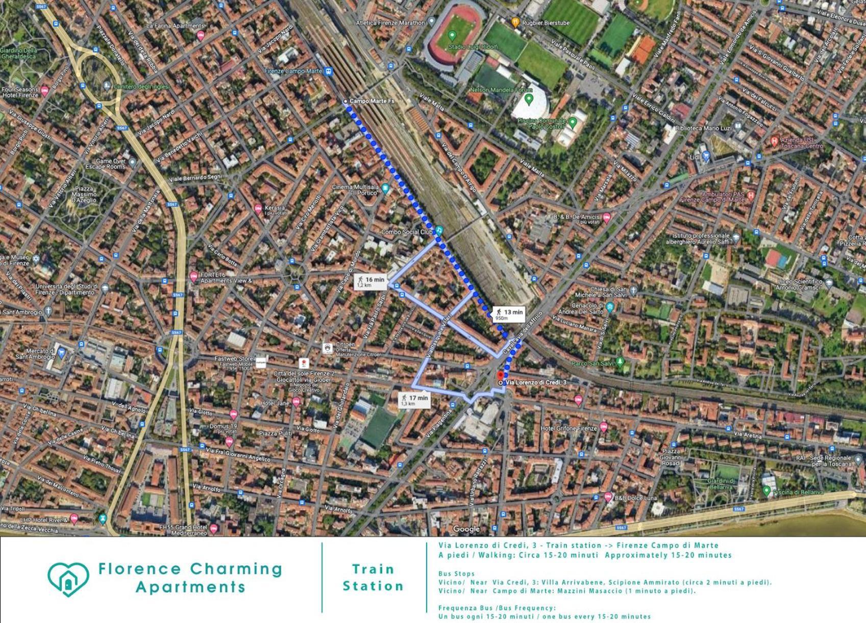 Via Lorenzo Di Credi 3 - Grazioso Con Vista, In Piazza Alberti Vicino Stadio, Nelson Mandela Forum E Con Parcheggio Di Fronte - Charming Apartment Florence
