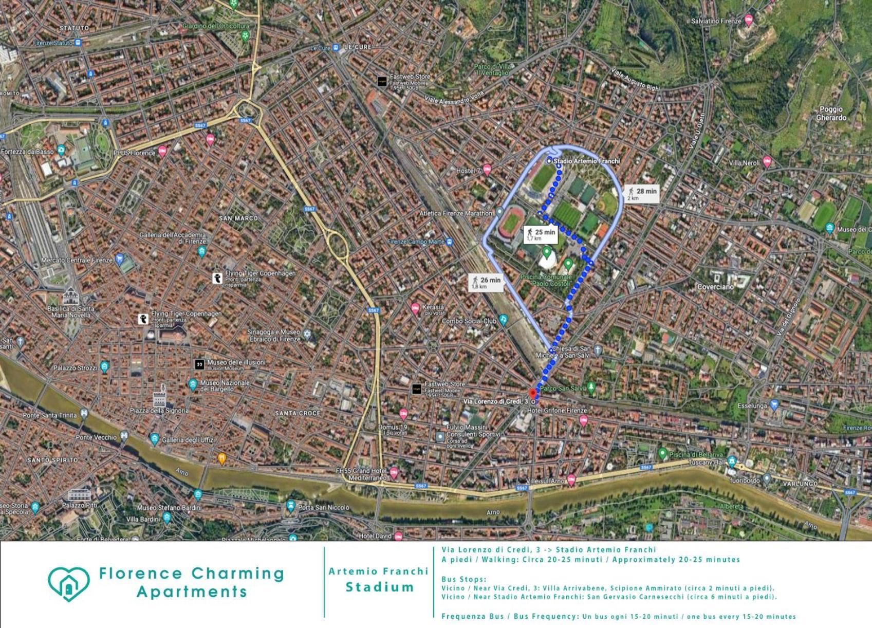 Via Lorenzo Di Credi 3 - Grazioso Con Vista, In Piazza Alberti Vicino Stadio, Nelson Mandela Forum E Con Parcheggio Di Fronte - Charming * Florence